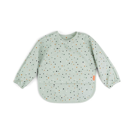 Done by Deer Slabbetje Met Mouwen Happy Dots Green koop je bij Babywinkel