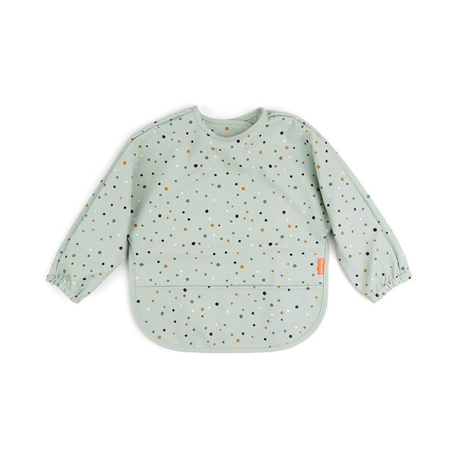Done by Deer Slabbetje Met Mouwen Happy Dots Green koop je bij Babywinkel