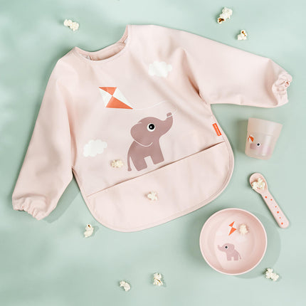 Done by Deer Slabbetje Playgrond Powder met Mouwen koop je bij Babywinkel