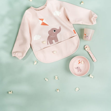 Done by Deer Slabbetje Playgrond Powder met Mouwen koop je bij Babywinkel