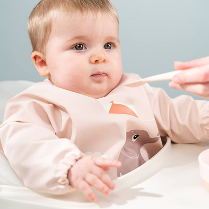 Done by Deer Slabbetje Playgrond Powder met Mouwen koop je bij Babywinkel