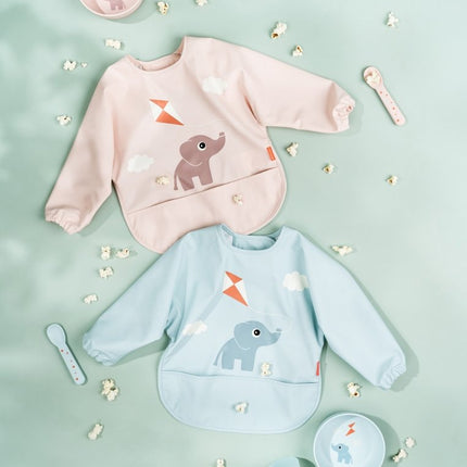 Done by Deer Slabbetje Playgrond Powder met Mouwen koop je bij Babywinkel