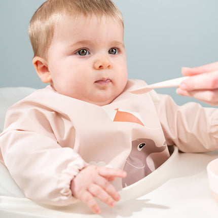 Done by Deer Slabbetje Playground Blue met Mouwen koop je bij Babywinkel