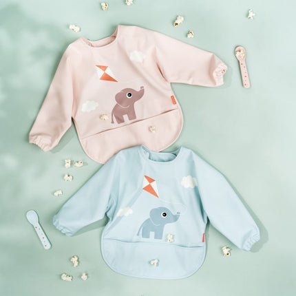 Done by Deer Slabbetje Playground Blue met Mouwen koop je bij Babywinkel