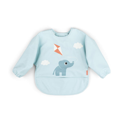 Done by Deer Slabbetje Playground Blue met Mouwen koop je bij Babywinkel