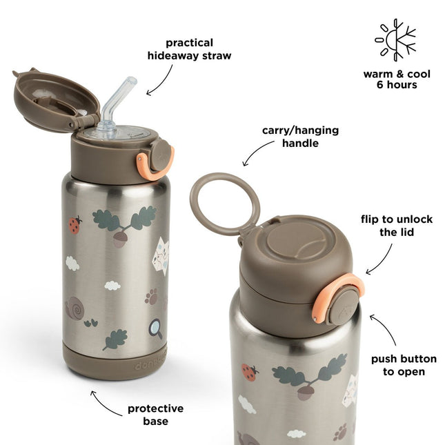 Done by Deer Thermos Rietjesfles Tiny Trails Sand 340ml koop je bij Babywinkel