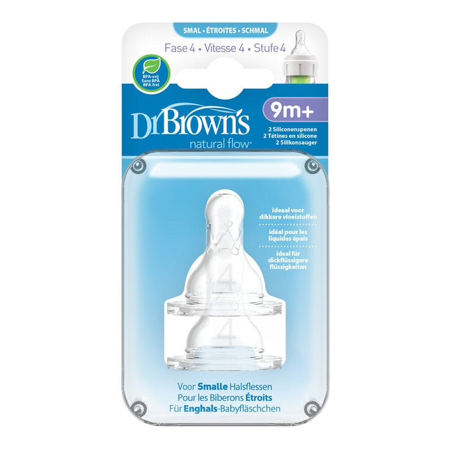 Dr. Brown's Flesspeenstandaard fase 4 2st koop je bij Babywinkel