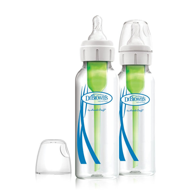 Dr. Brown's Options+ Anti - colic Bottle 2 - packstandaard halsfles 250ml glas koop je bij Babywinkel