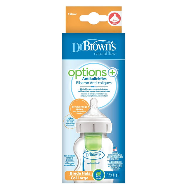 Dr. Brown's Options + Brede Halsfles 150ml koop je bij Babywinkel