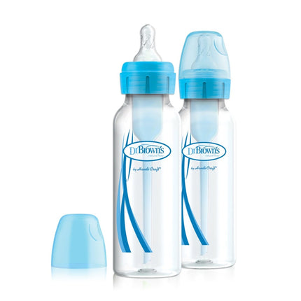 Dr. Brown's Options+standaardfles 250ml duopack blauw koop je bij Babywinkel