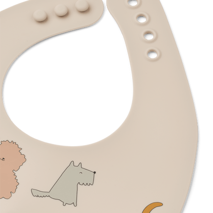 Liewood Slabbetje Ember Cats And Dogs/ Sandy 2St koop je bij Babywinkel