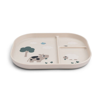 Done by Deer Babybord Tiny Farm Beige 3 Vakjes koop je bij Babywinkel
