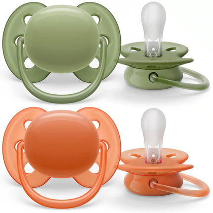 Philips Avent Speen Maat 3 Ultra Soft Kaki/Terracotta 2 Stuks koop je bij Babywinkel