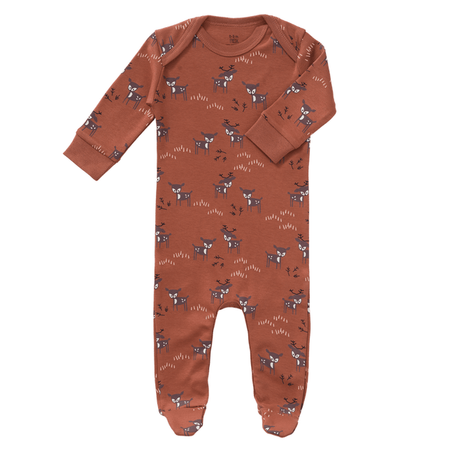 Fresk Baby Pyjama Deer Met Voeten Amber Brown koop je bij Babywinkel