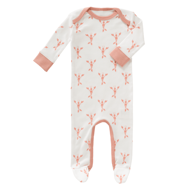 Fresk Baby Pyjama Met Voet Lobster Coral Pink koop je bij Babywinkel