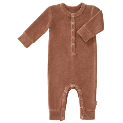 Fresk Baby Pyjama Velours Twany Brown koop je bij Babywinkel