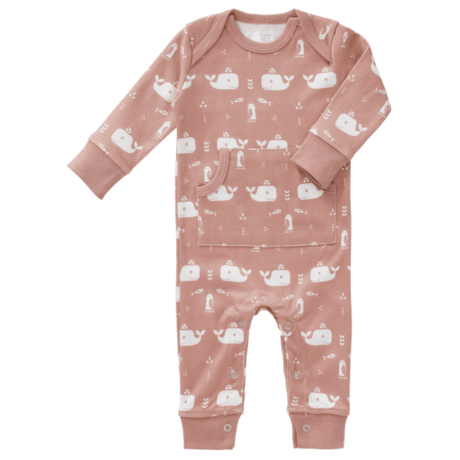 Fresk Baby Pyjama Zonder Voet Whale Mellow Rose koop je bij Babywinkel