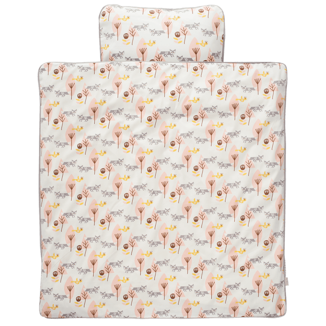 Fresk Dekbedovertrek Fox Pink 80x80cm koop je bij Babywinkel