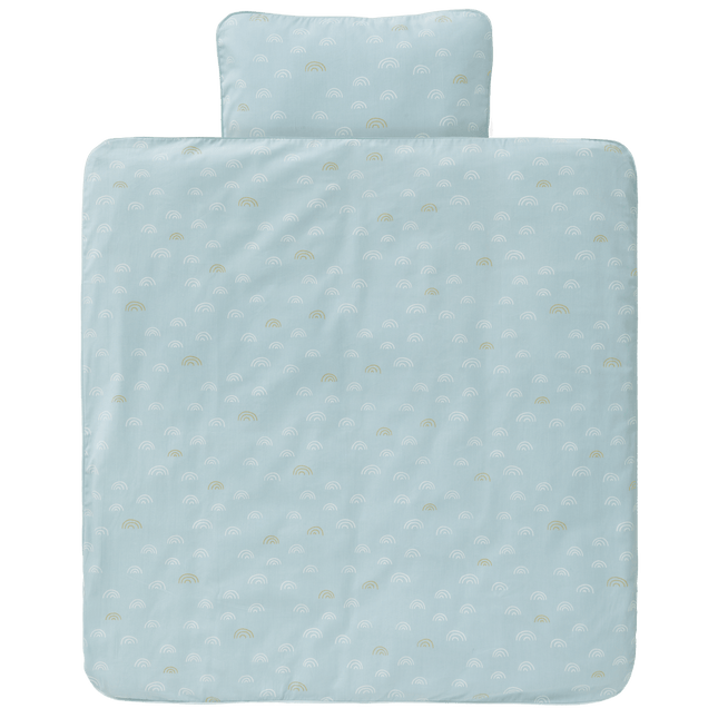 Fresk Dekbedovertrek Rainbow Ether Blue 80x80cm koop je bij Babywinkel