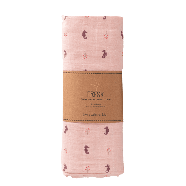 Fresk Inbakerdoek 120X120 Cm Seahorse koop je bij Babywinkel