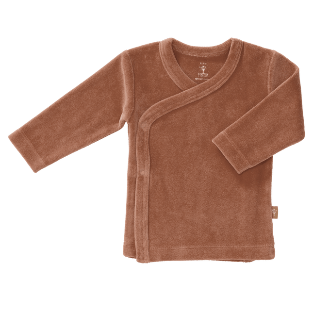 Fresk Wikkelvestje Velours Twany Brown koop je bij Babywinkel