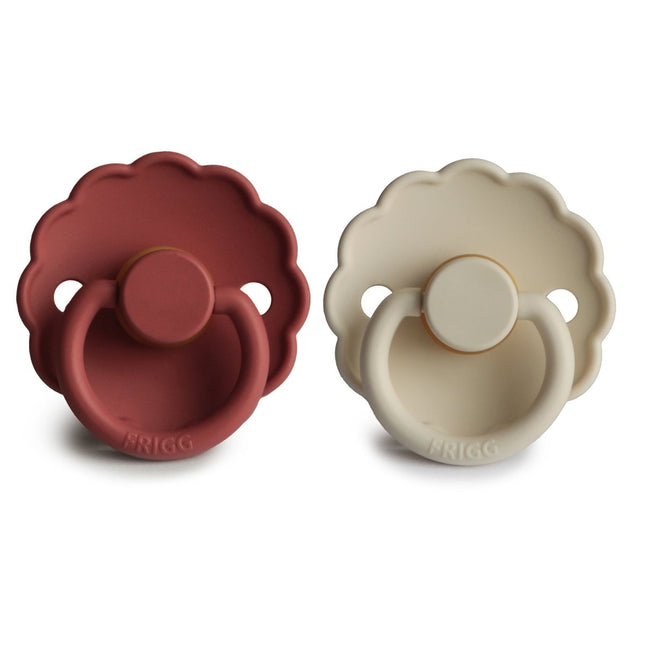 Frigg Speen Maat 1 Daisy Baked Clay/Cream Latex 2 - Pack koop je bij Babywinkel