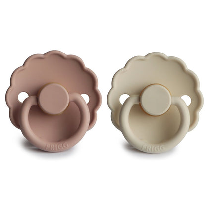 Frigg Speen Maat 1 Daisy Blush/Cream Latex 2 - Pack koop je bij Babywinkel
