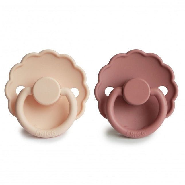 Frigg Speen Maat 1 Daisy Pink Cr/Powd. Blush Silicone 2 - Pack koop je bij Babywinkel