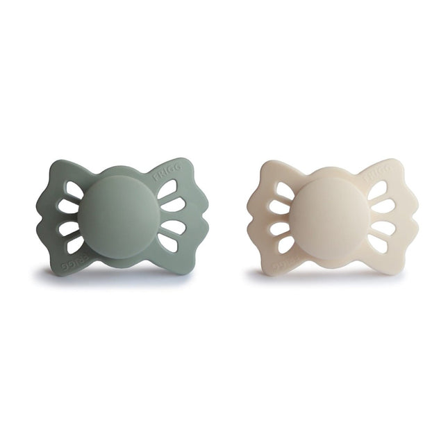 Frigg Speen Maat 1 Lucky Cream/Sage Silicone 2 - Pack koop je bij Babywinkel