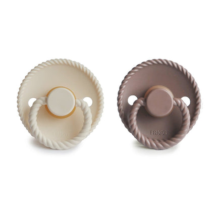 Frigg Speen Maat 1 Rope Cream/Sepia Latex 2 - Pack koop je bij Babywinkel