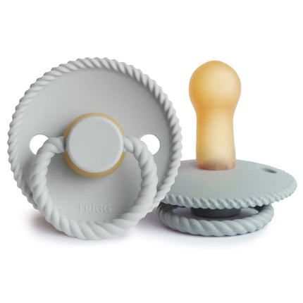 Frigg Speen Maat 1 Rope Fr.Gray/Silver Gray Latex 2 - Pack koop je bij Babywinkel
