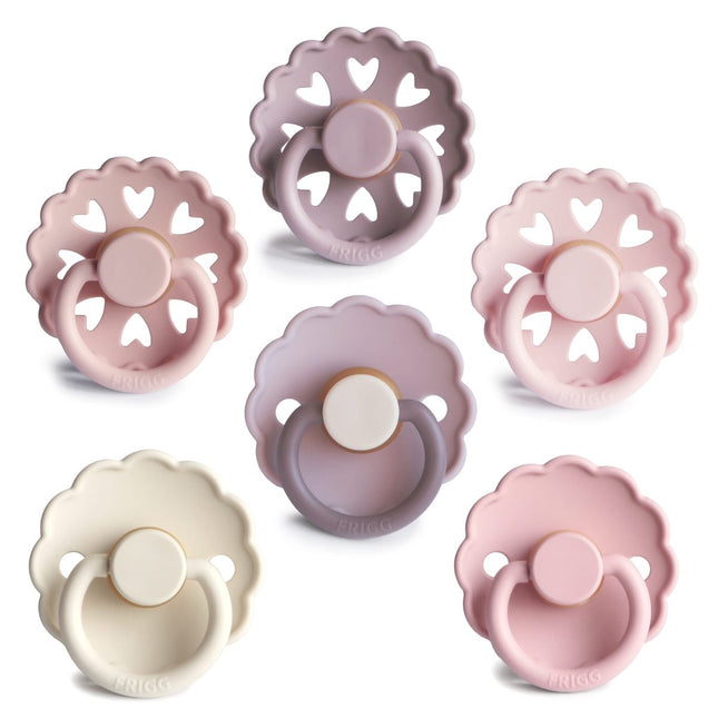 Frigg Speen Maat 2 Blooming Love Latex 6St koop je bij Babywinkel