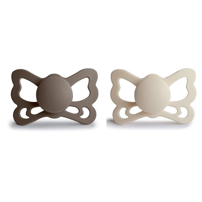 Frigg Speen Maat 2 Butterfly Portobello/Cream Silicone 2St koop je bij Babywinkel