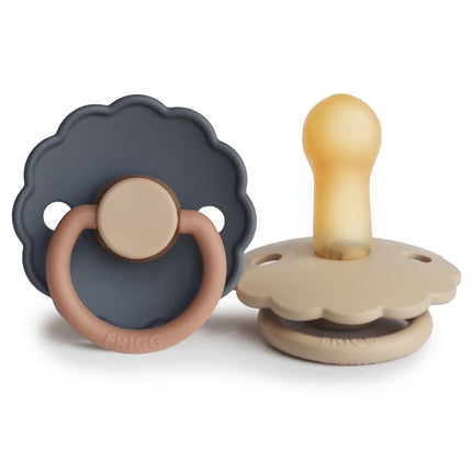 Frigg Speen Maat 2 Daisy Blooming Aurora/Croissant Latex 2 - Pack koop je bij Babywinkel