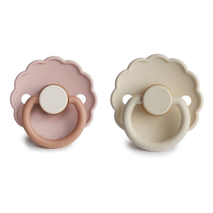 Frigg Speen Maat 2 Daisy Blooming Biscuit/Cream Latex 2 - Pack koop je bij Babywinkel