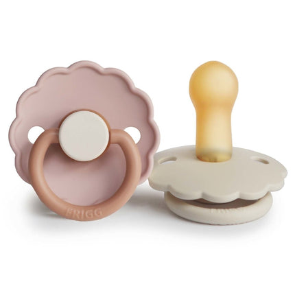 Frigg Speen Maat 2 Daisy Blooming Biscuit/Cream Latex 2 - Pack koop je bij Babywinkel