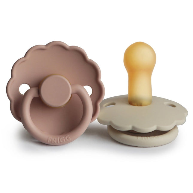 Frigg Speen Maat 2 Daisy Blush/Cream Latex 2 - Pack koop je bij Babywinkel