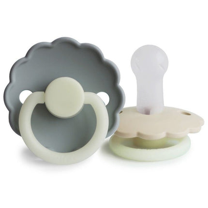Frigg Speen Maat 2 Daisy Night Cream/Fr.Gray Silicone 2 - Pack koop je bij Babywinkel