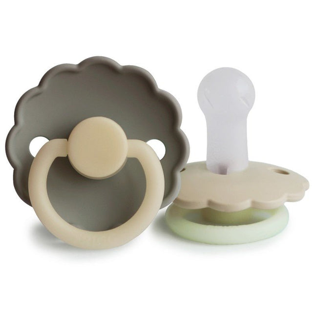 Frigg Speen Maat 2 Daisy Night Portob/Croiss Silicone 2 - Pack koop je bij Babywinkel