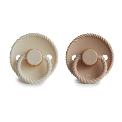 Frigg Speen Maat 2 Rope Cream/Croissant Latex 2 - Pack koop je bij Babywinkel