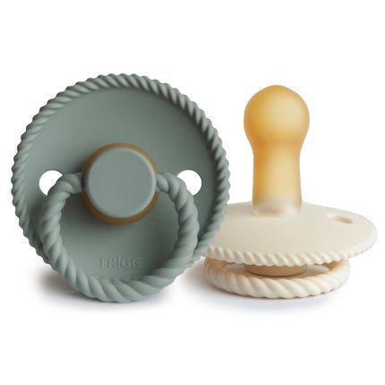 Frigg Speen Maat 2 Rope Cream/Sage Latex 2 - Pack koop je bij Babywinkel