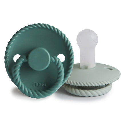 Frigg Speen Maat 2 Rope Sage/Vintage Green Silicone 2 - Pack koop je bij Babywinkel