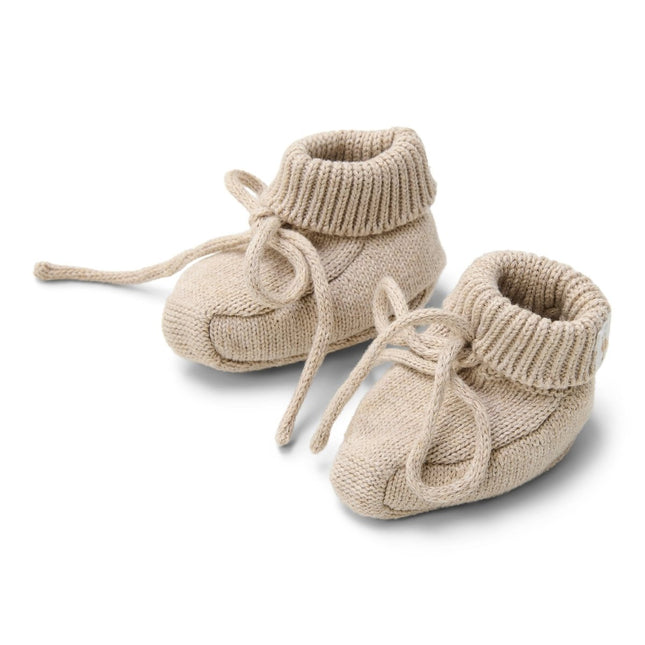 Little Dutch Babyslofjes Gebreid Soft Beige Melee koop je bij Babywinkel