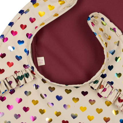 Konges Slojd Slabbetje Coeur Glitter/ Sangria 2St koop je bij Babywinkel