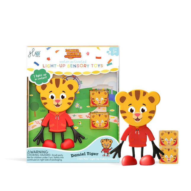 Glopals Badspeelgoed Sensorisch Light - Up Poppetje en Cubes Daniel Tiger koop je bij Babywinkel