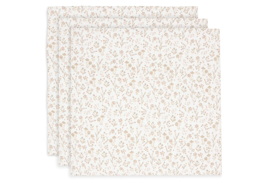 Jollein Hydrofiele Doek 70X70Cm - Bloomy - 3 Stuks koop je bij Babywinkel