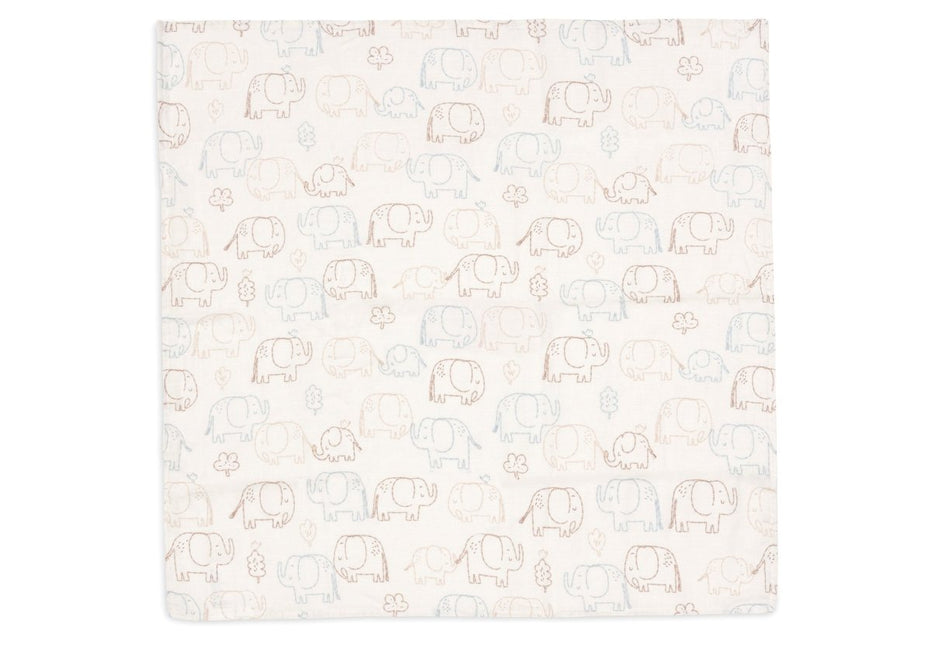 Jollein Hydrofiele Doek Elephant Tales 70Cm 3St koop je bij Babywinkel