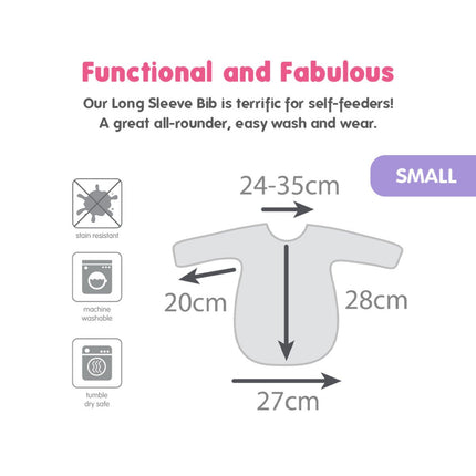 Silly Billyz Slabbetje Small Met Long Sleeve Dusty Blue koop je bij Babywinkel