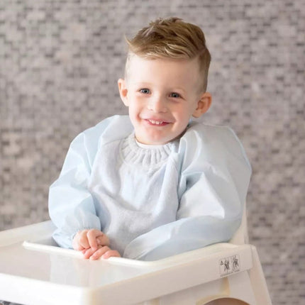 Silly Billyz Slabbetje Small Met Long Sleeve Dusty Blue koop je bij Babywinkel