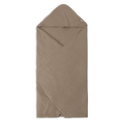 Jollein Badcape Baby Embroidery Biscuit 75x75cm koop je bij Babywinkel